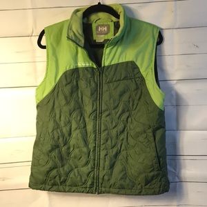 Helly Hansen Green Quilted Nylon Vest Womens XL